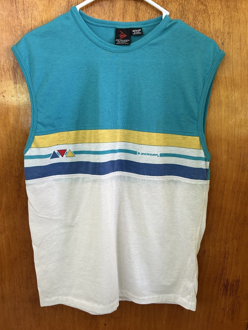 1980s Vintage Dunlop Workout Tank Top Mens Sz Medium